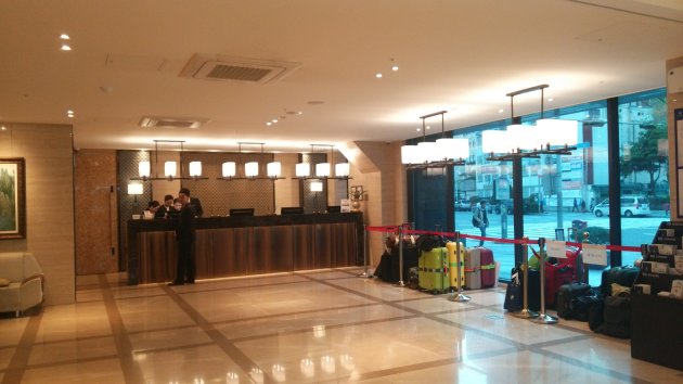 クラウンハーバーホテル釜山のフロント